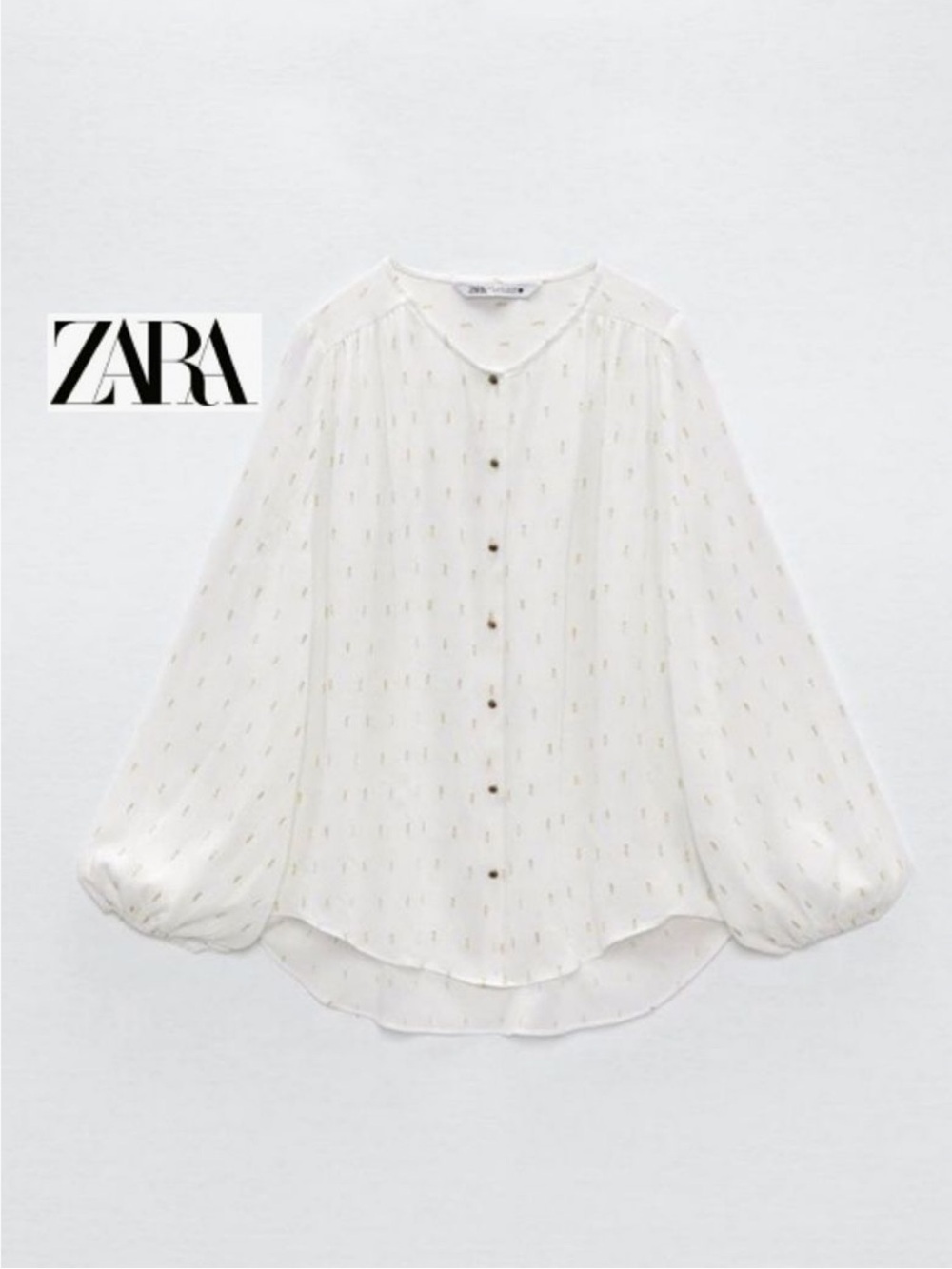 Zara top - metallic thread